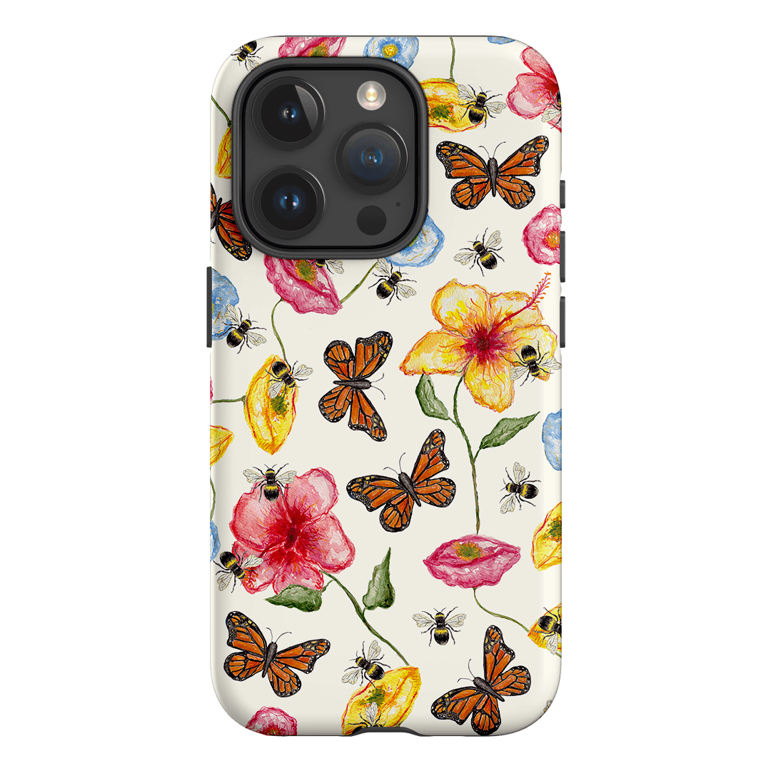 Butterflies & Bees Printed Phone Cases iPhone 15 Pro / Armoured by BG. Studio - The Dairy