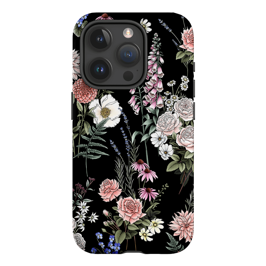 Garden Party Noir Printed Phone Cases iPhone 15 Pro / Armoured by Typoflora - The Dairy