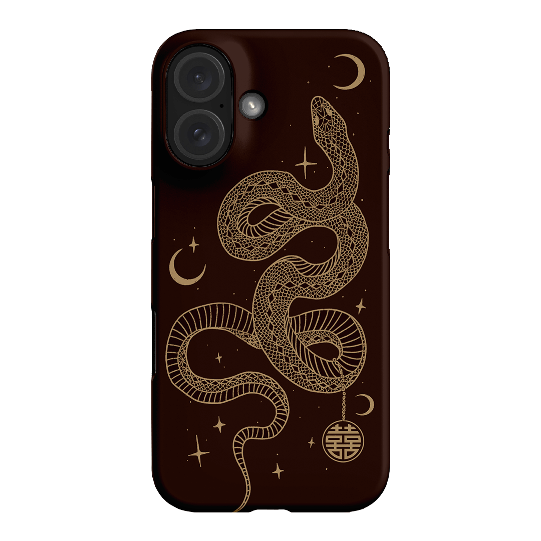 Astro Snake in Brown Printed Phone Cases by Veronica Tucker - The Dairy