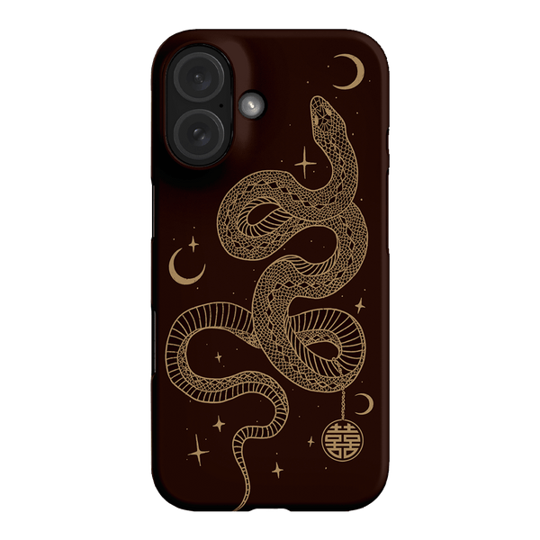 Astro Snake in Brown Printed Phone Cases by Veronica Tucker - The Dairy