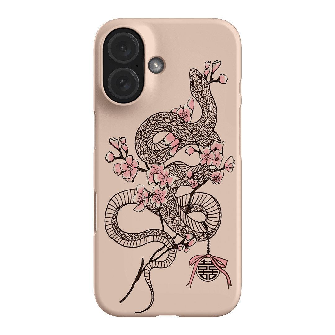 Blossom Snake in Pink Printed Phone Cases by Veronica Tucker - The Dairy