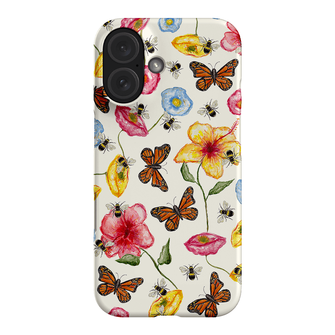 Butterflies & Bees Printed Phone Cases iPhone 16 / Snap by BG. Studio - The Dairy