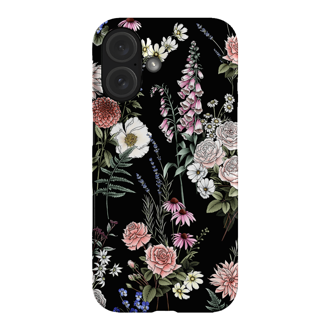 Garden Party Noir Printed Phone Cases iPhone 16 / Snap by Typoflora - The Dairy