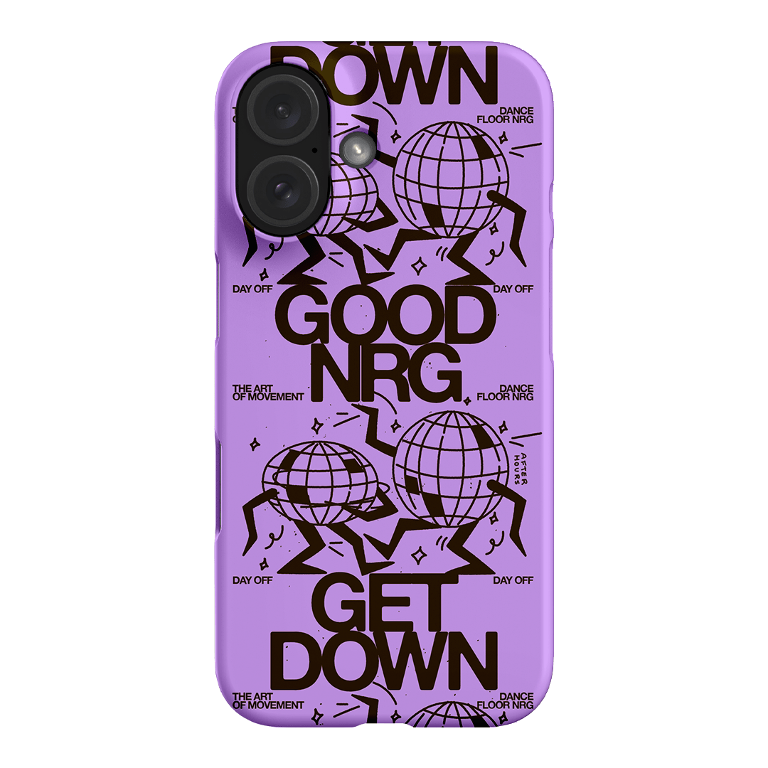 Good Energy in Purple Printed Phone Cases iPhone 16 / Snap by After Hours - The Dairy