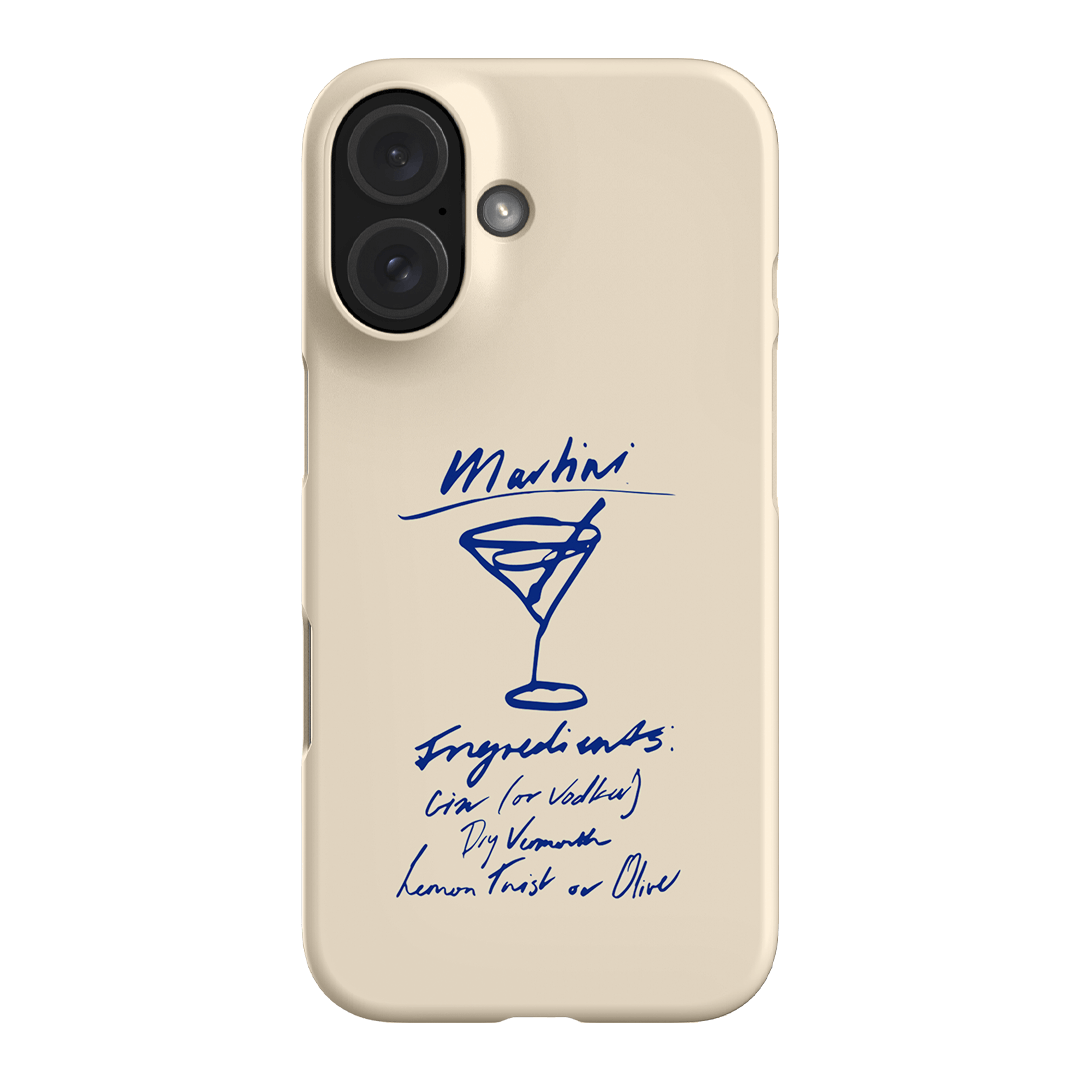 Martini Mood Cream Printed Phone Cases iPhone 16 / Snap by The Dairy - The Dairy