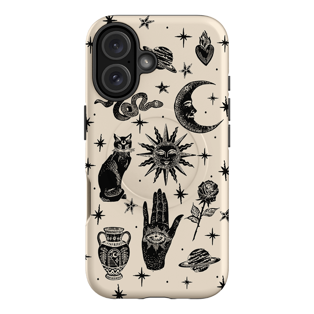 Astro Flash Beige Printed Phone Cases iPhone 16 / Armoured MagSafe by Veronica Tucker - The Dairy