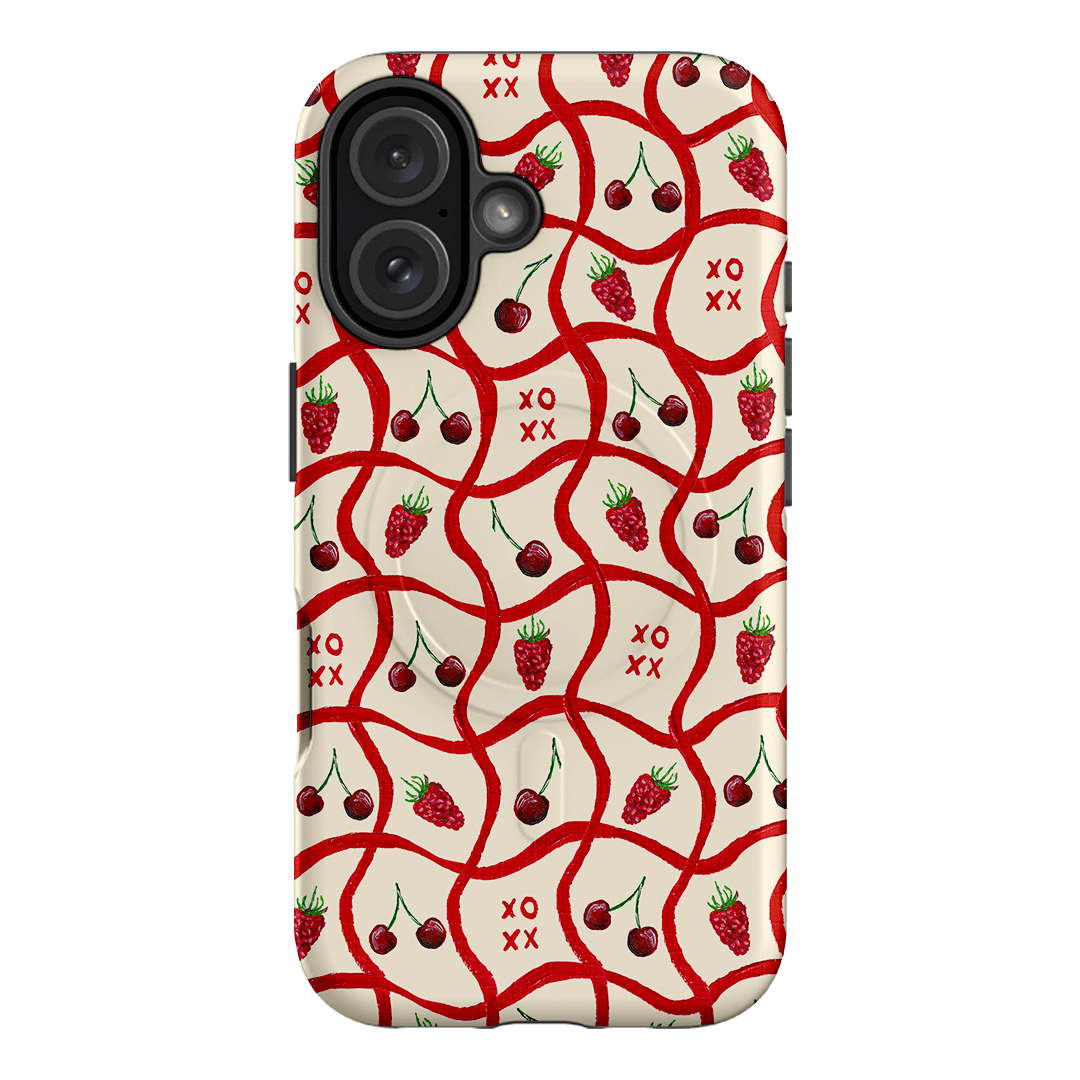 Cherries & Berries Printed Phone Cases iPhone 16 / Armoured MagSafe by BG. Studio - The Dairy