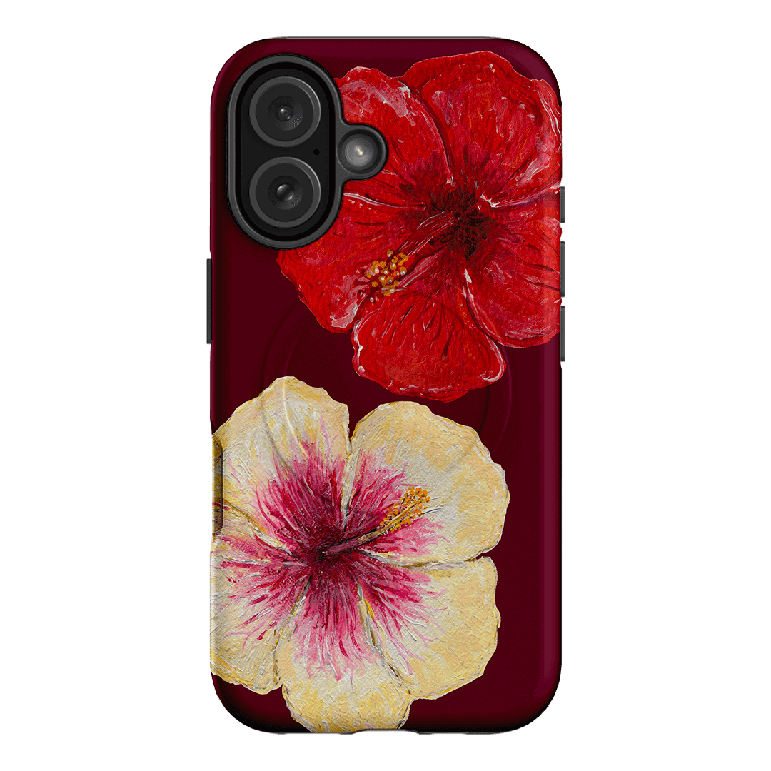 Hibiscus Flower Printed Phone Cases iPhone 16 / Armoured MagSafe by BG. Studio - The Dairy