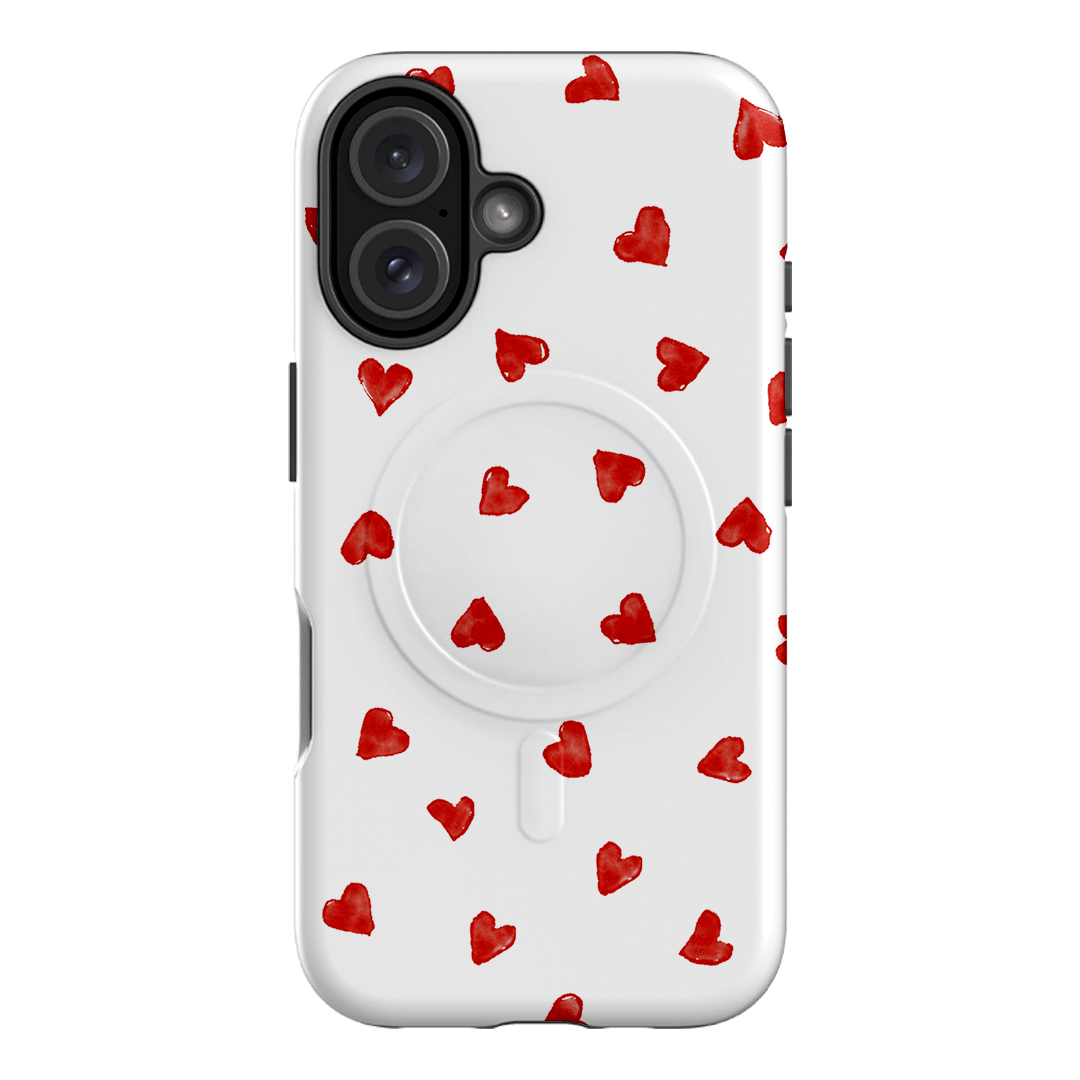 Love Hearts Printed Phone Cases iPhone 16 / Armoured MagSafe by Oak Meadow - The Dairy