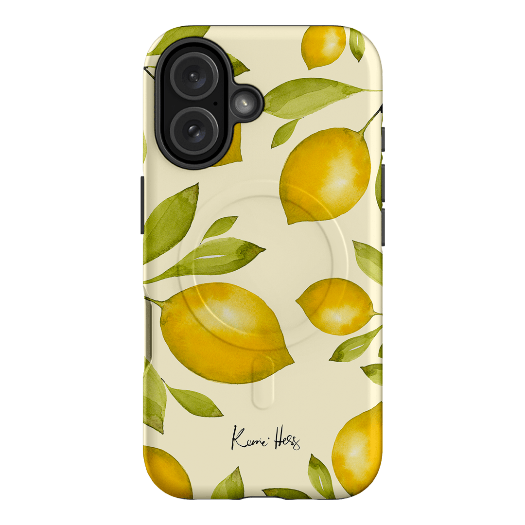 Summer Limone Printed Phone Cases iPhone 16 / Armoured MagSafe by Kerrie Hess - The Dairy