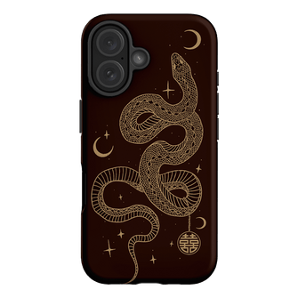 Astro Snake in Brown Printed Phone Cases by Veronica Tucker - The Dairy