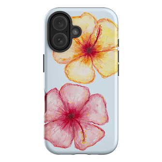 Hibiscus Flower Blue Printed Phone Cases iPhone 16 / Armoured by BG. Studio - The Dairy