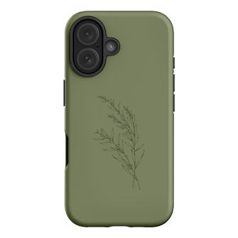 Khaki Wattle Printed Phone Cases iPhone 16 / Armoured by Typoflora - The Dairy