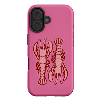 Lobster Love Pink Printed Phone Cases iPhone 16 / Armoured by The Dairy - The Dairy