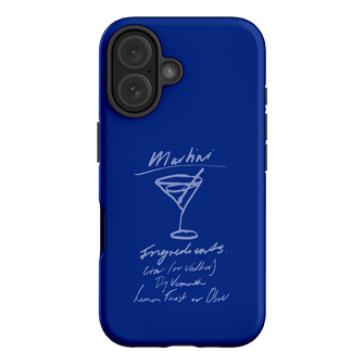 Martini Mood Blue Printed Phone Cases iPhone 16 / Armoured by The Dairy - The Dairy