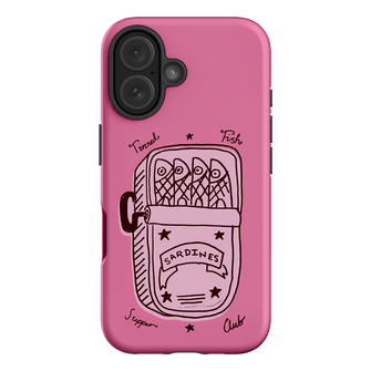 Sardine Social Pink Printed Phone Cases iPhone 16 / Armoured by The Dairy - The Dairy