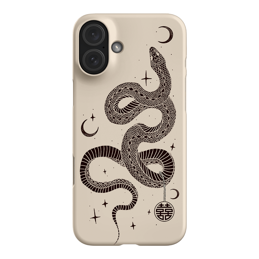 Astro Snake in Cream Printed Phone Cases by Veronica Tucker - The Dairy