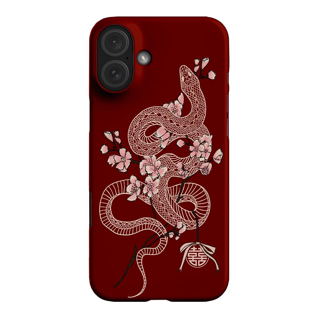 Blossom Snake in Red Printed Phone Cases by Veronica Tucker - The Dairy