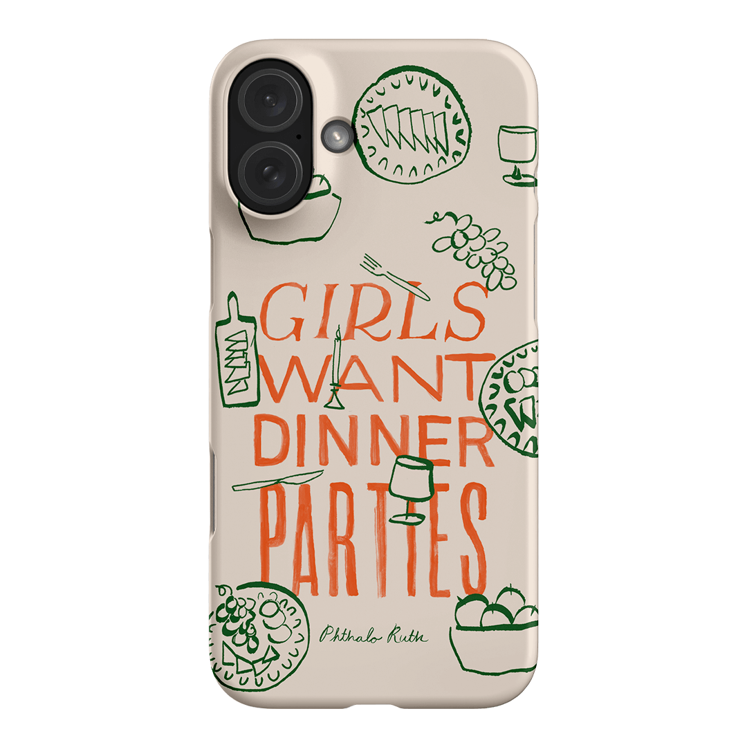 Dinner Parties Printed Phone Cases iPhone 16 Plus / Snap by Phthalo Ruth - The Dairy