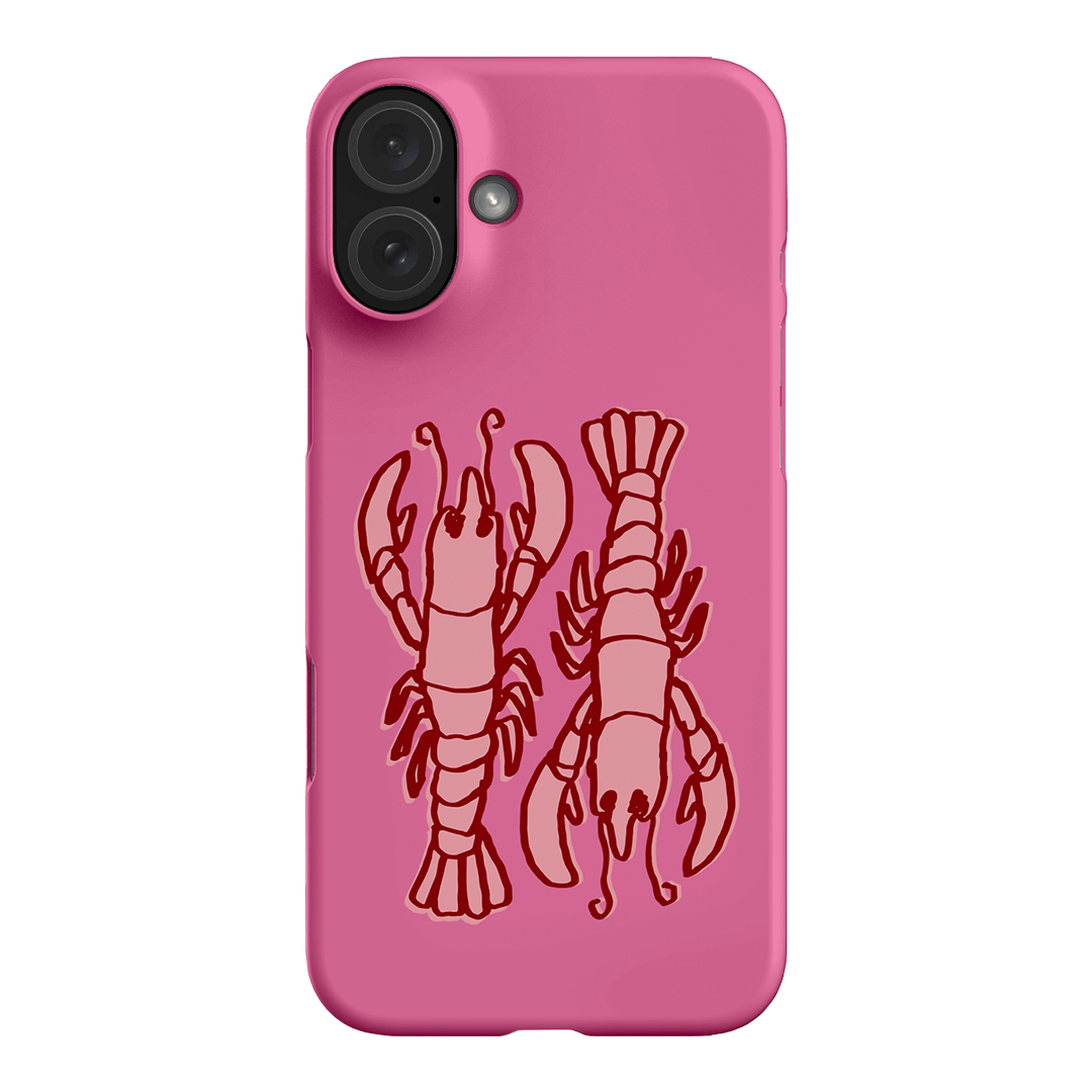 Lobster Love Pink Printed Phone Cases iPhone 16 Plus / Snap by The Dairy - The Dairy