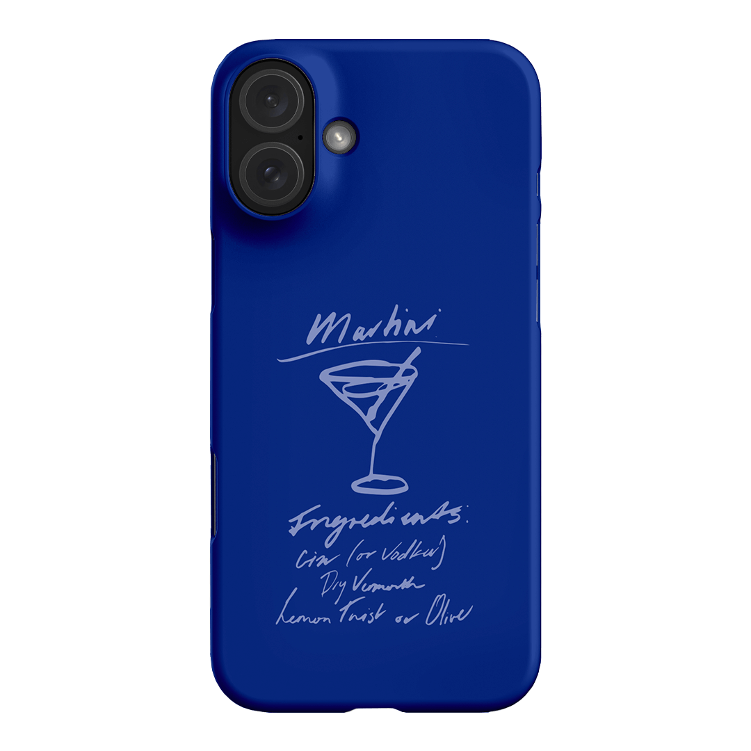 Martini Mood Blue Printed Phone Cases iPhone 16 Plus / Snap by The Dairy - The Dairy