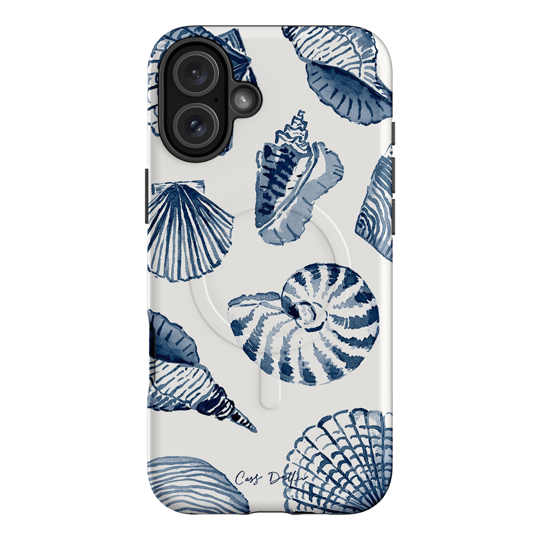 Blue Shells Printed Phone Cases iPhone 16 Plus / Armoured MagSafe by Cass Deller - The Dairy