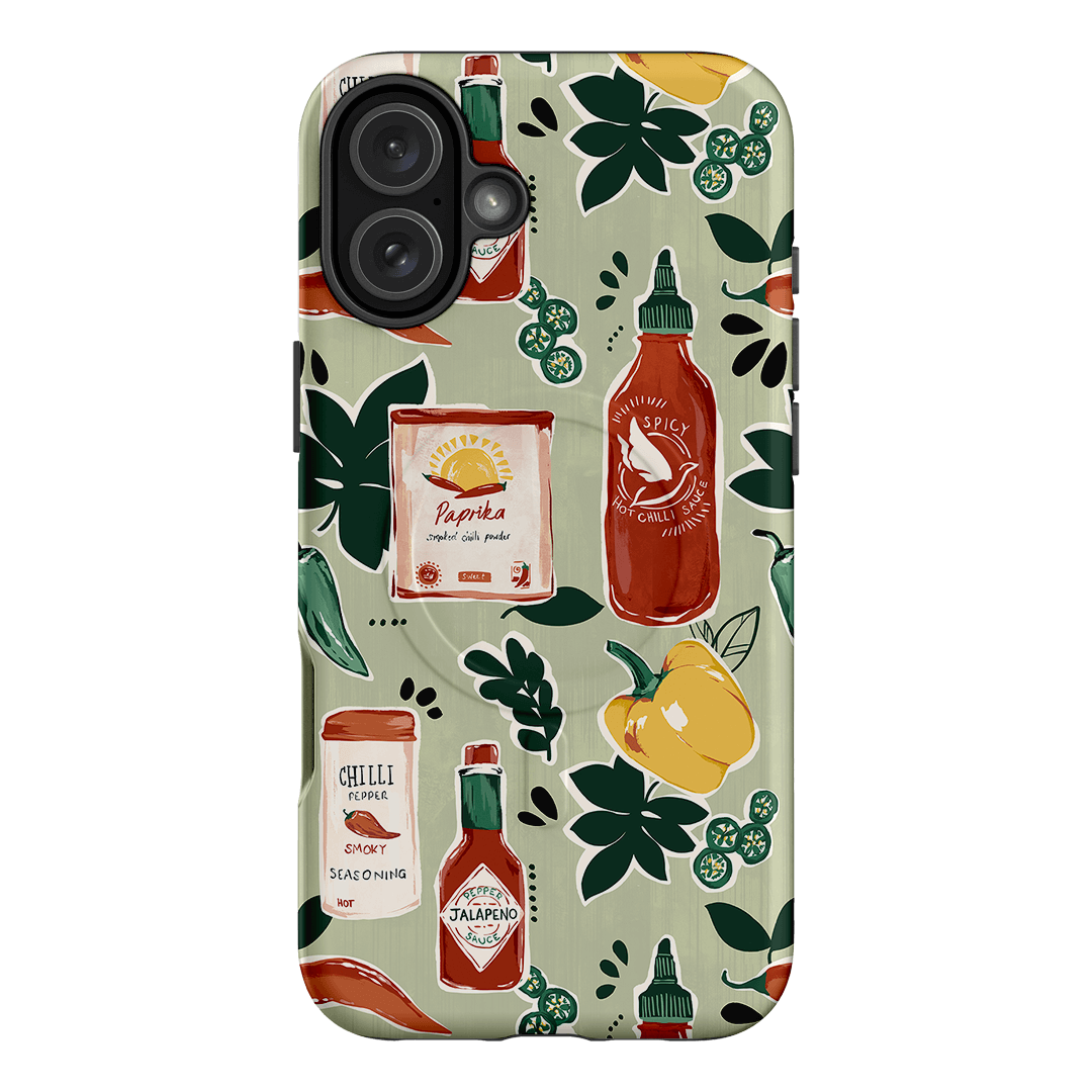 Chilli Pepper Printed Phone Cases iPhone 16 Plus / Armoured MagSafe by Charlie Taylor - The Dairy