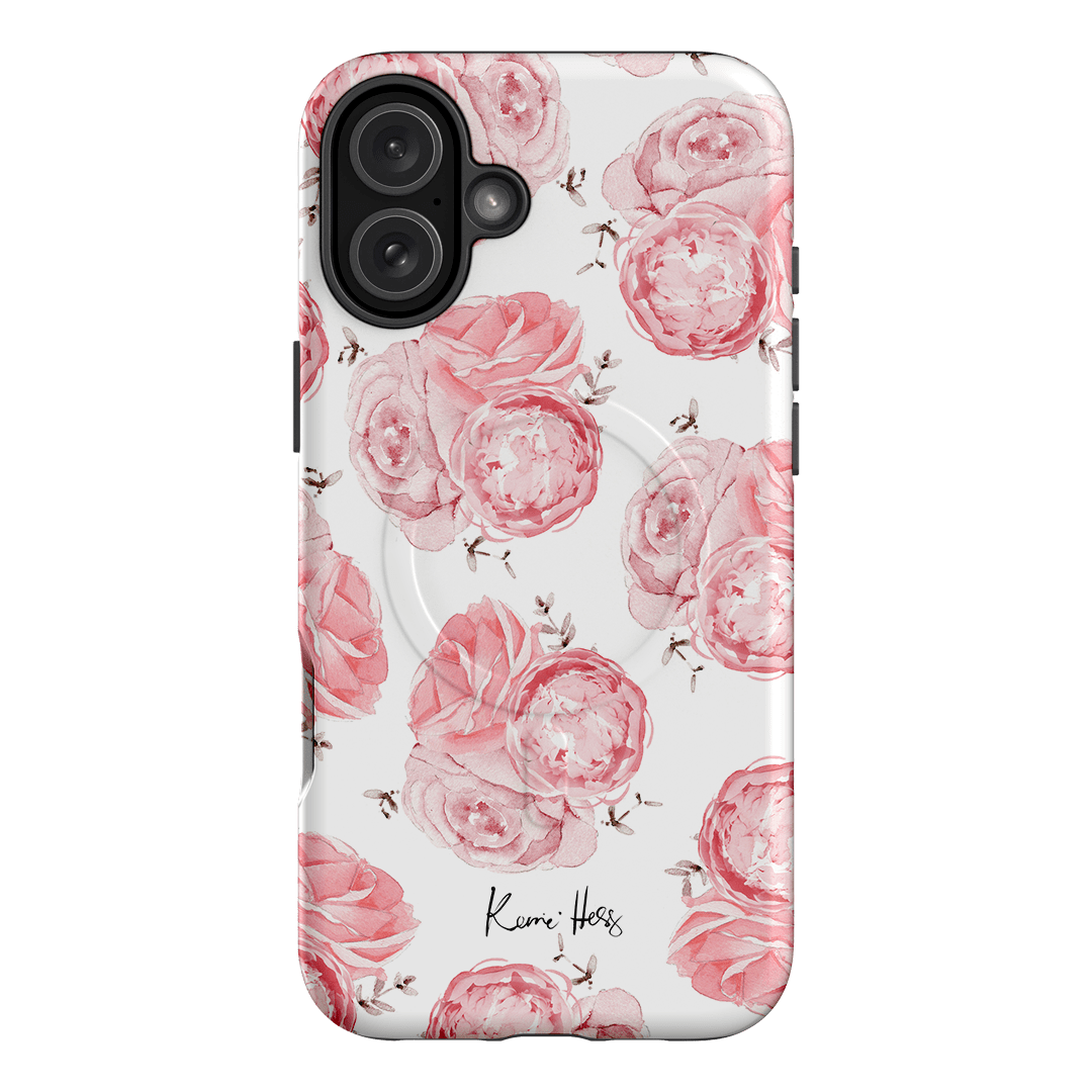 Peony Rose Printed Phone Cases iPhone 16 Plus / Armoured MagSafe by Kerrie Hess - The Dairy