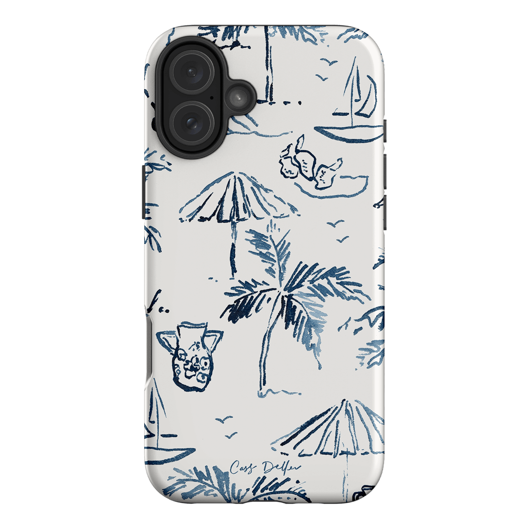 Balmy Blue Printed Phone Cases iPhone 16 Plus / Armoured by Cass Deller - The Dairy