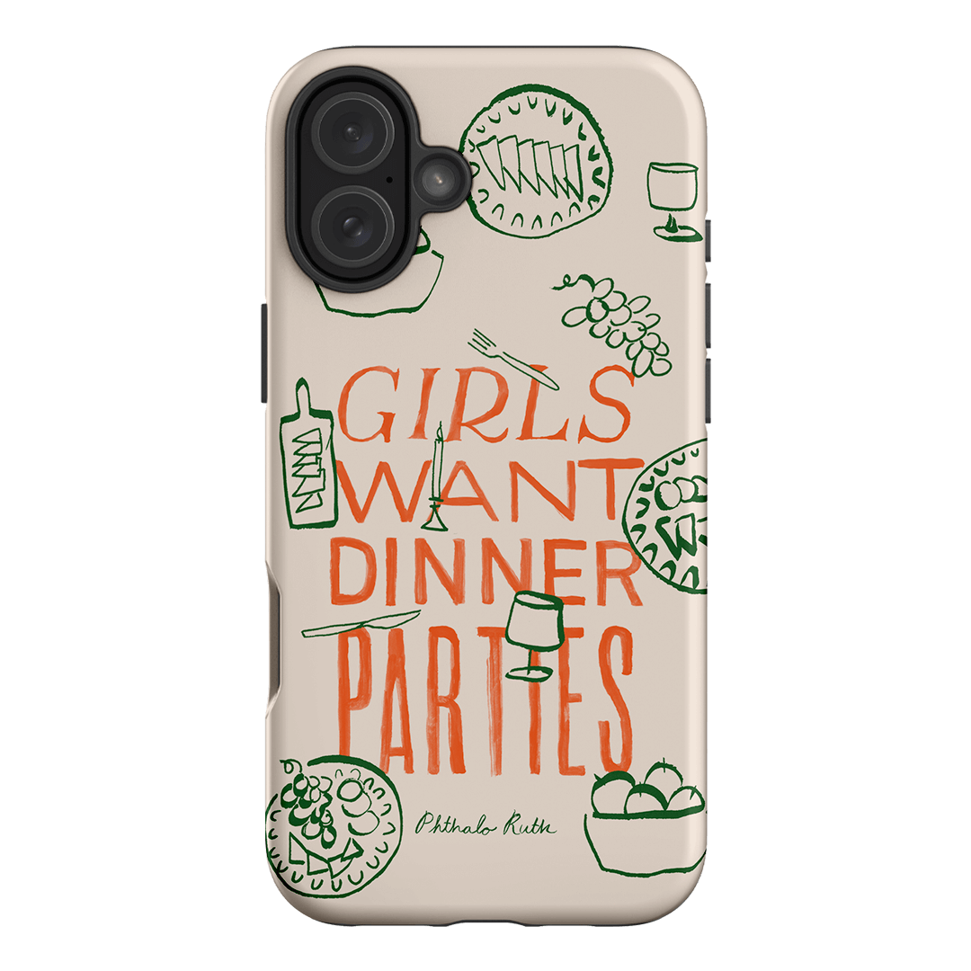 Dinner Parties Printed Phone Cases iPhone 16 Plus / Armoured by Phthalo Ruth - The Dairy