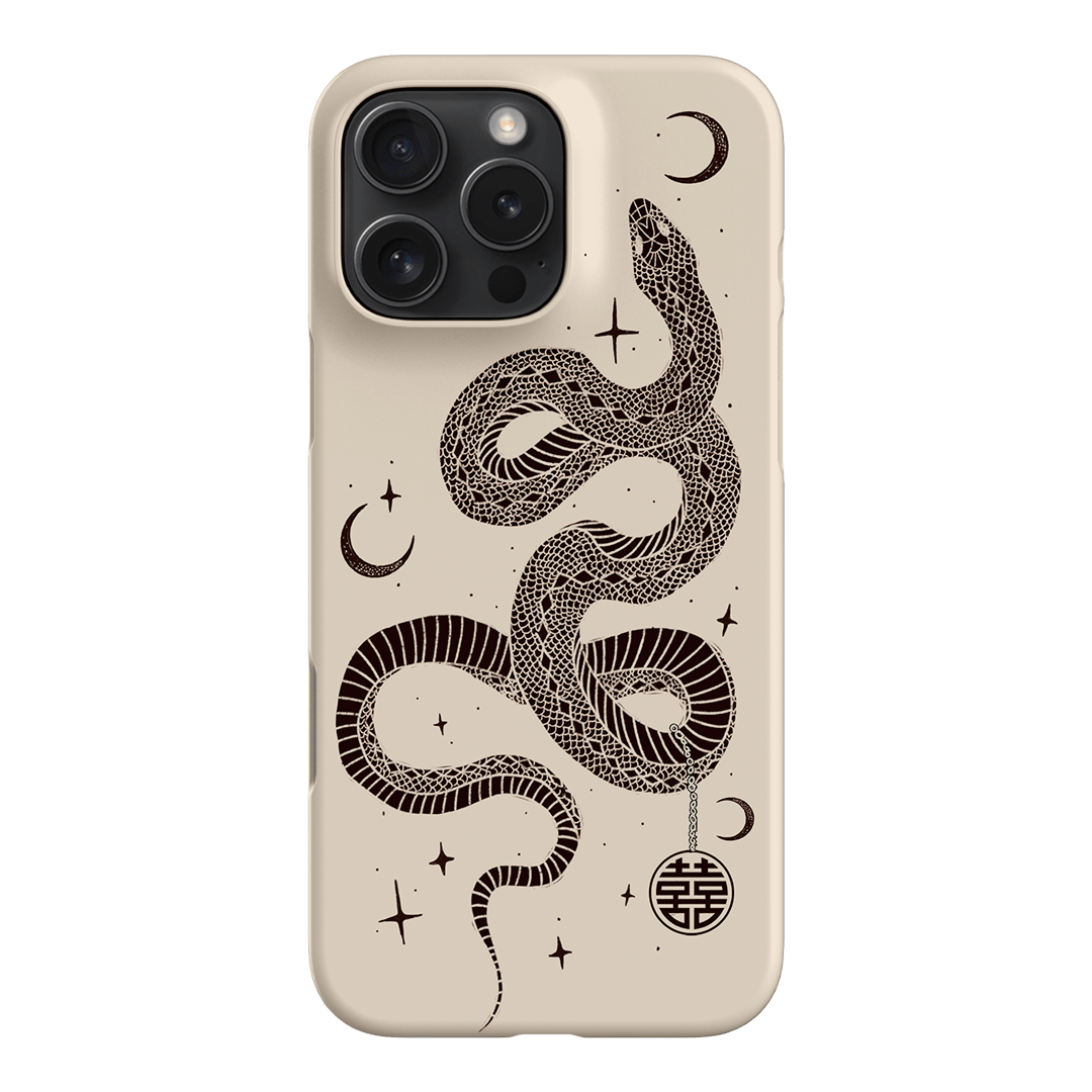 Astro Snake in Cream Printed Phone Cases by Veronica Tucker - The Dairy