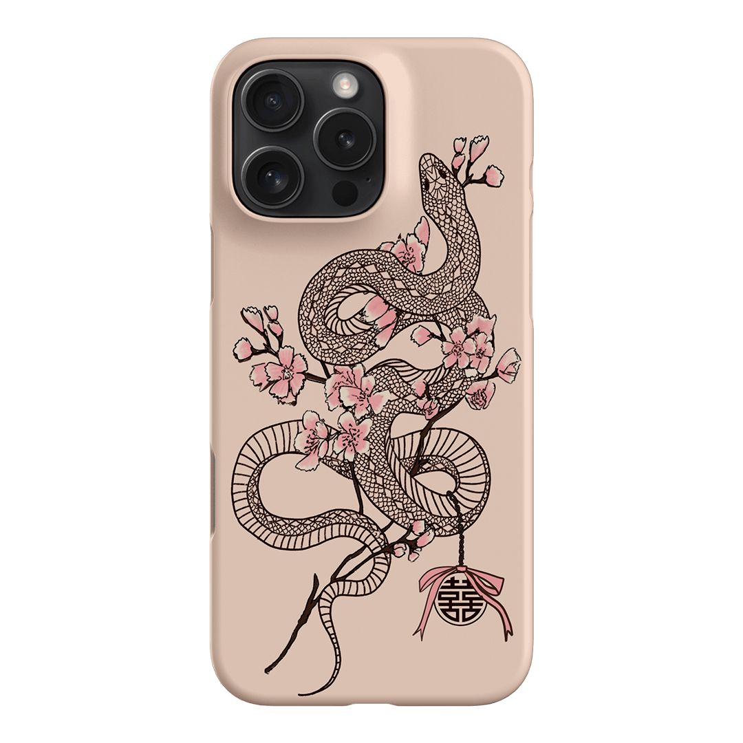 Blossom Snake in Pink Printed Phone Cases by Veronica Tucker - The Dairy