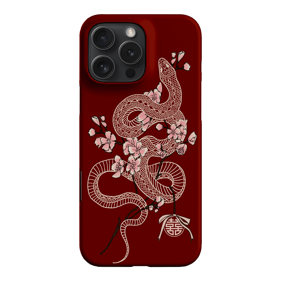 Blossom Snake in Red Printed Phone Cases by Veronica Tucker - The Dairy