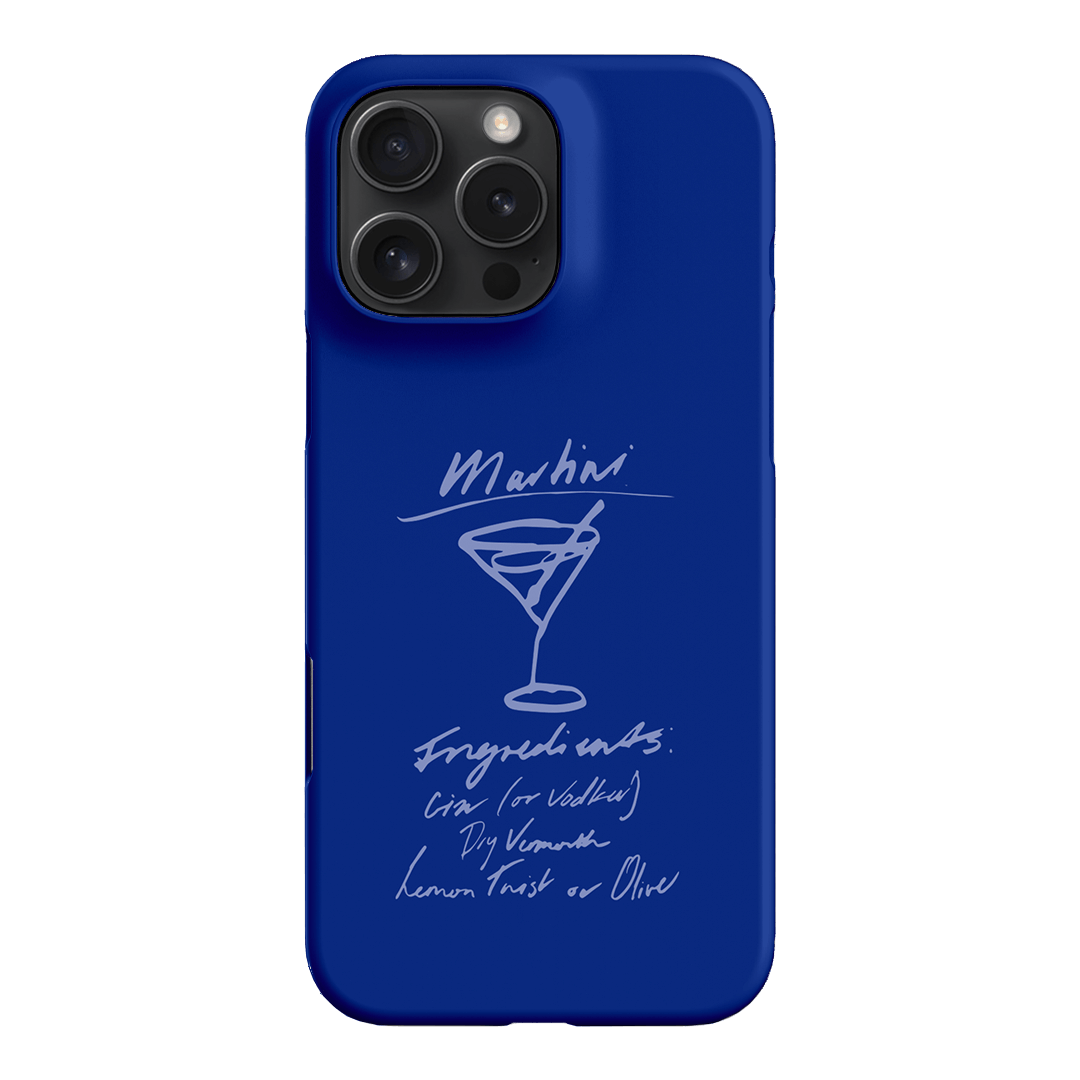 Martini Mood Blue Printed Phone Cases iPhone 16 Pro Max / Snap by The Dairy - The Dairy