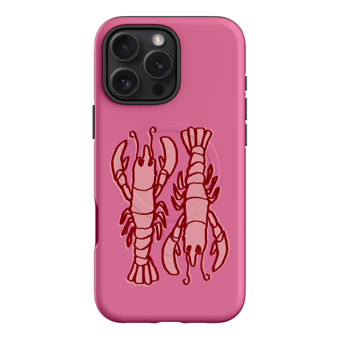 Lobster Love Pink Printed Phone Cases iPhone 16 Pro Max / Armoured MagSafe by The Dairy - The Dairy