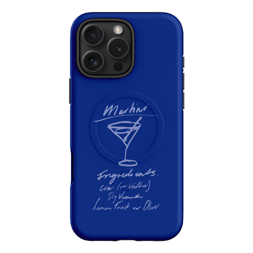 Martini Mood Blue Printed Phone Cases iPhone 16 Pro Max / Armoured MagSafe by The Dairy - The Dairy