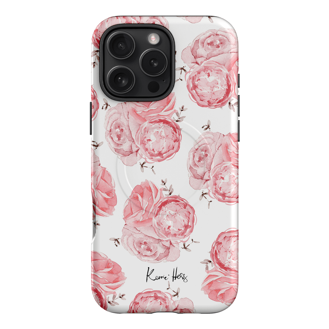 Peony Rose Printed Phone Cases iPhone 16 Pro Max / Armoured MagSafe by Kerrie Hess - The Dairy