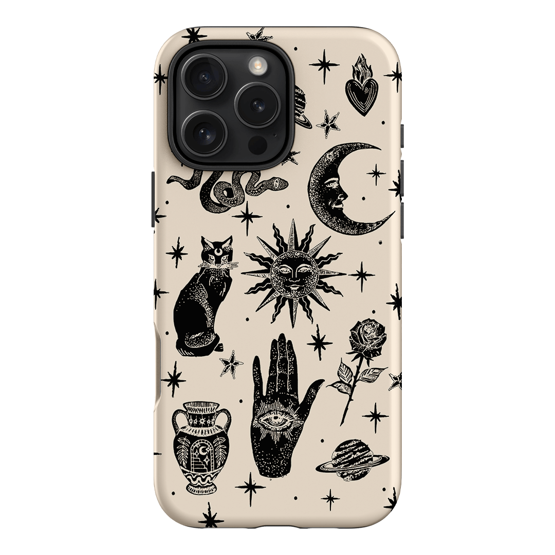 Astro Flash Beige Printed Phone Cases iPhone 16 Pro Max / Armoured by Veronica Tucker - The Dairy