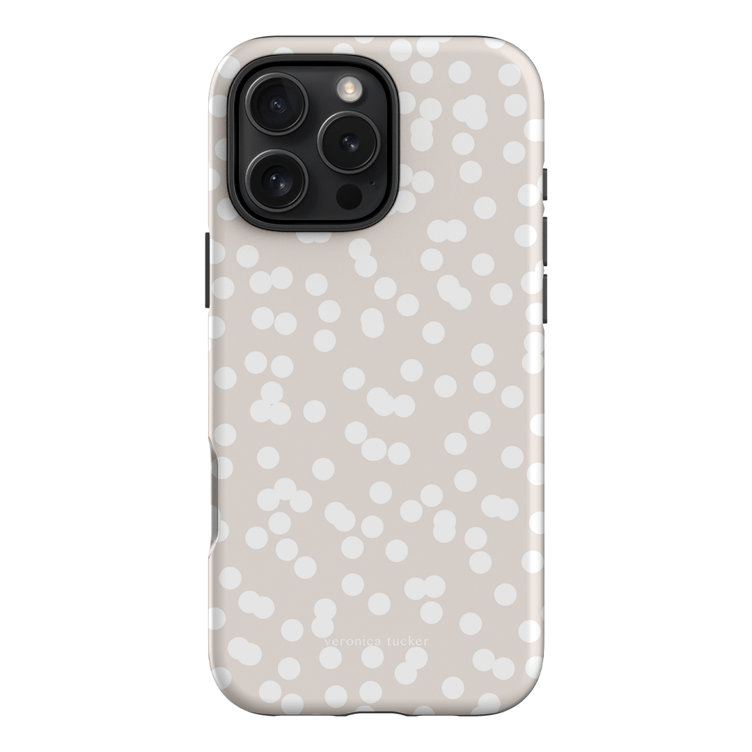 Mini Confetti White Printed Phone Cases iPhone 16 Pro Max / Armoured by Veronica Tucker - The Dairy