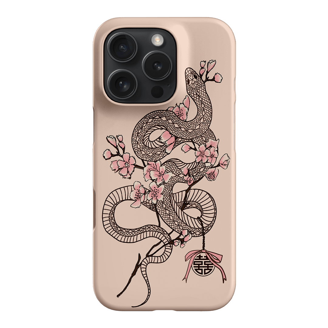 Blossom Snake in Pink Printed Phone Cases by Veronica Tucker - The Dairy