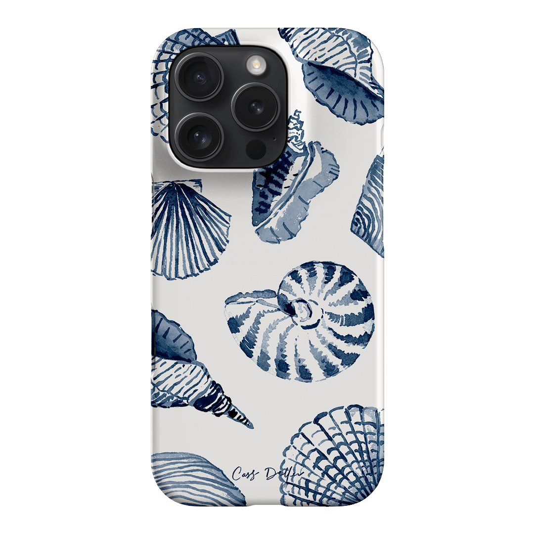 Blue Shells Printed Phone Cases iPhone 16 Pro / Snap by Cass Deller - The Dairy