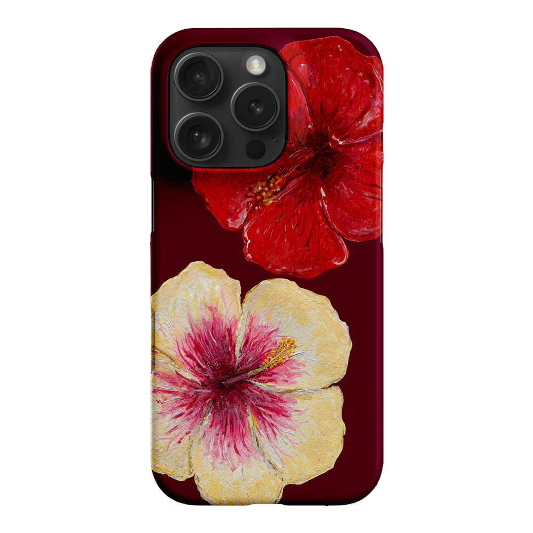 Hibiscus Flower Printed Phone Cases iPhone 16 Pro / Snap by BG. Studio - The Dairy