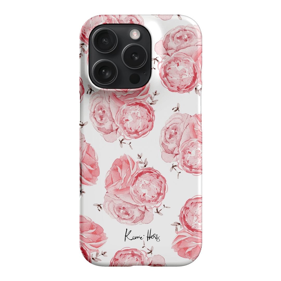 Peony Rose Printed Phone Cases iPhone 16 Pro / Snap by Kerrie Hess - The Dairy