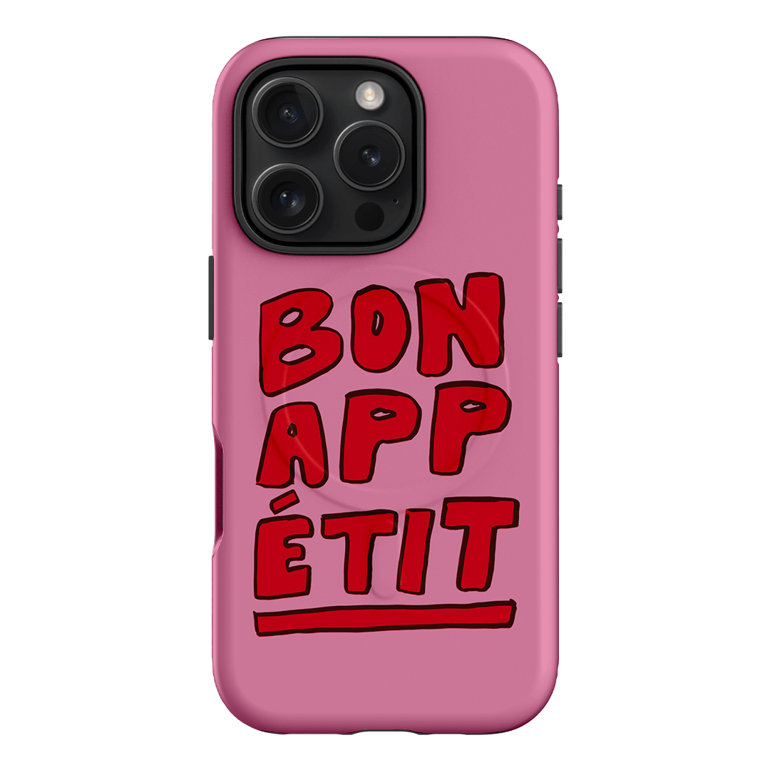 Bon Appetit Red Printed Phone Cases iPhone 16 Pro / Armoured MagSafe by The Dairy - The Dairy