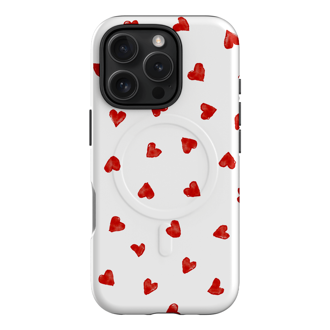 Love Hearts Printed Phone Cases iPhone 16 Pro / Armoured MagSafe by Oak Meadow - The Dairy