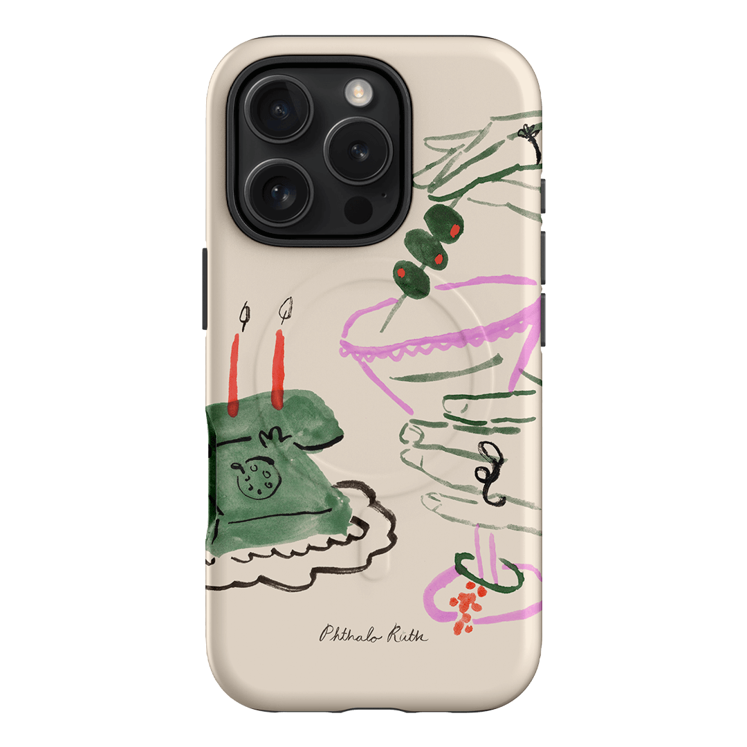 Martini Party Printed Phone Cases iPhone 16 Pro / Armoured MagSafe by Phthalo Ruth - The Dairy