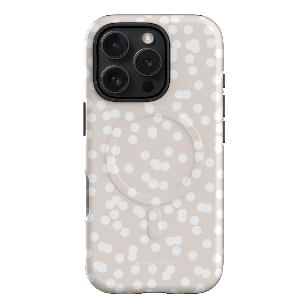 Mini Confetti White Printed Phone Cases iPhone 16 Pro / Armoured MagSafe by Veronica Tucker - The Dairy