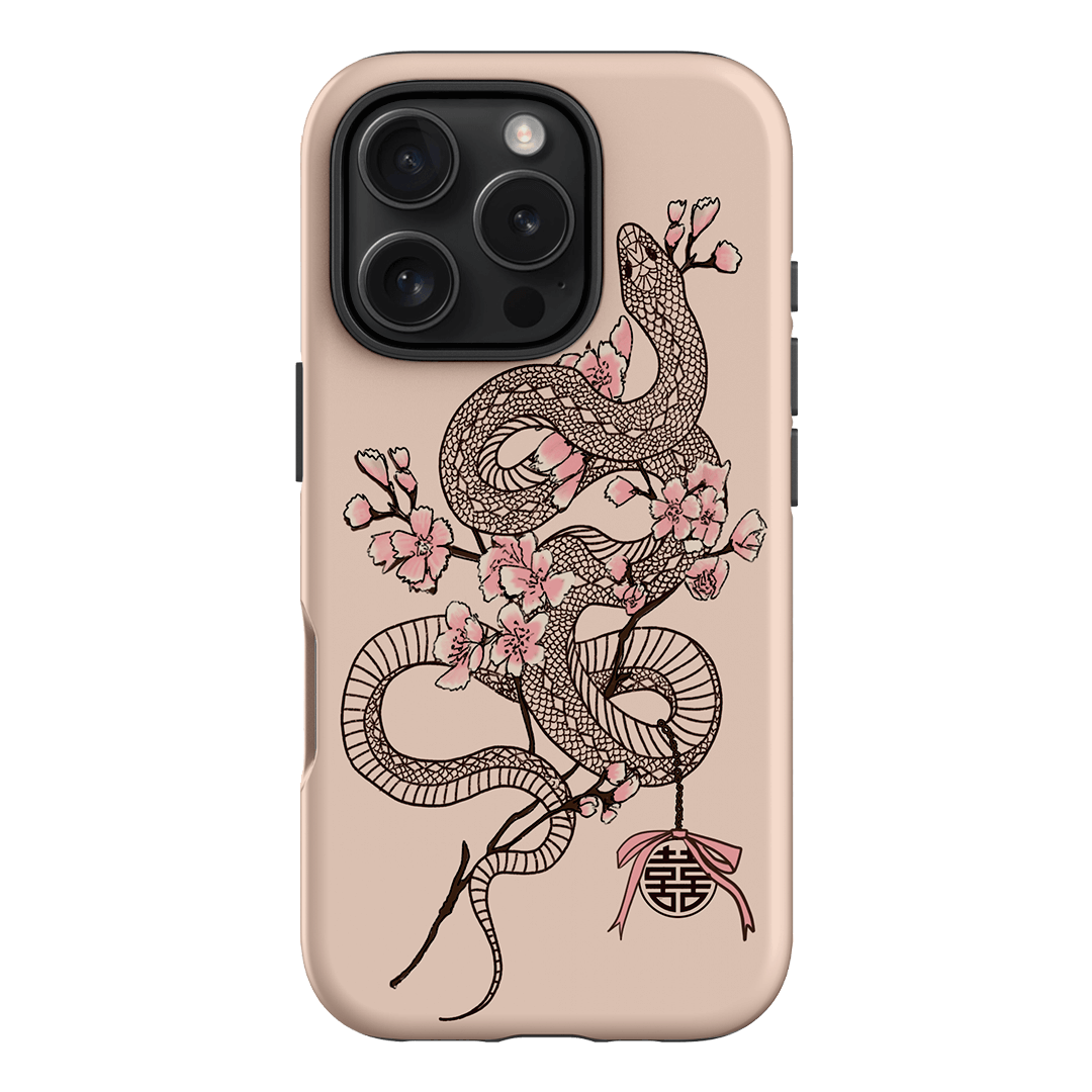 Blossom Snake in Pink Printed Phone Cases by Veronica Tucker - The Dairy