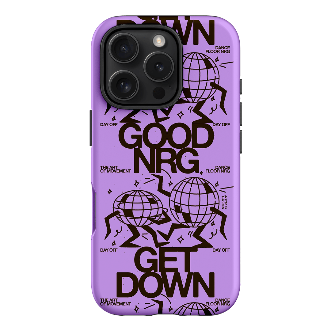 Good Energy in Purple Printed Phone Cases iPhone 16 Pro / Armoured by After Hours - The Dairy