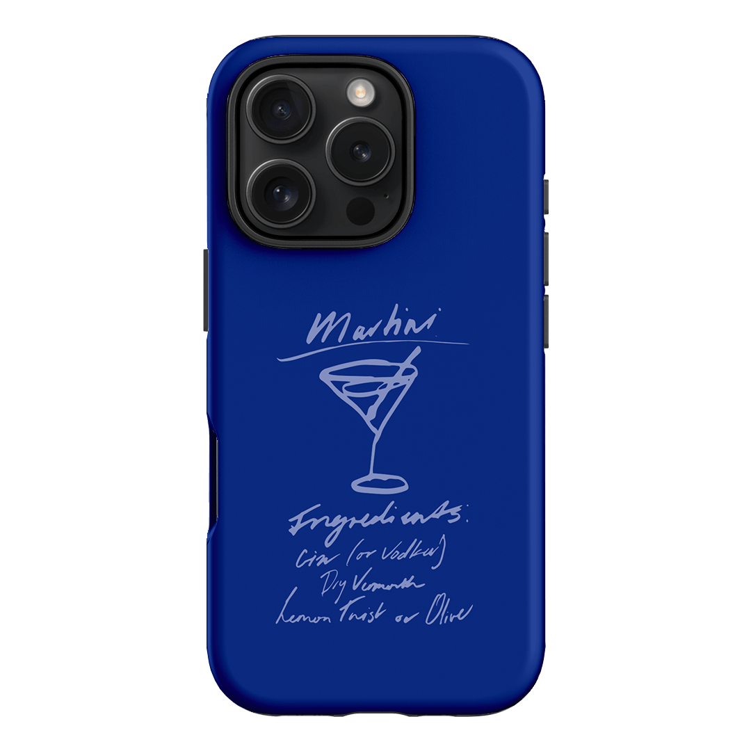 Martini Mood Blue Printed Phone Cases iPhone 16 Pro / Armoured by The Dairy - The Dairy